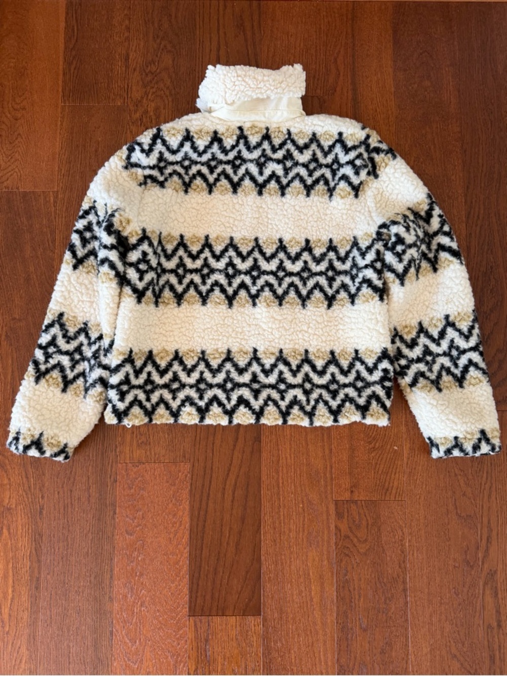 J.Crew Jacquard-print Sherpa Half-zip Fleece Pullover size XS - Picture 6 of 9